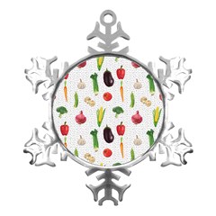Vegetable Metal Small Snowflake Ornament by SychEva