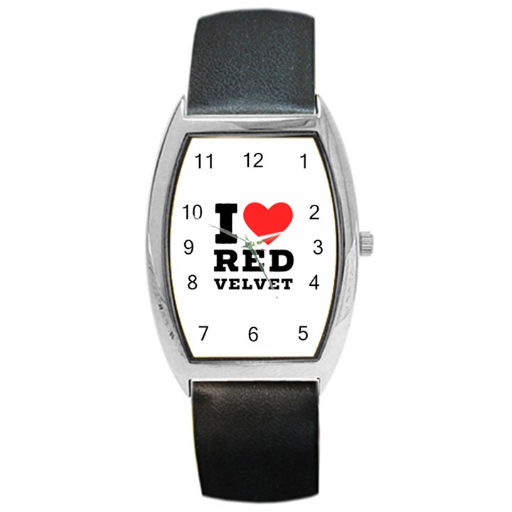 I love red velvet Barrel Style Metal Watch