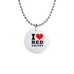 I Love Red Velvet 1  Button Necklace by ilovewhateva