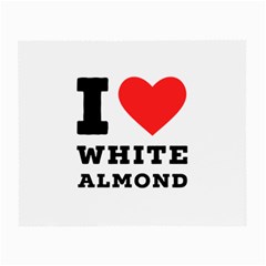 I Love White Almond Small Glasses Cloth (2 Sides) by ilovewhateva