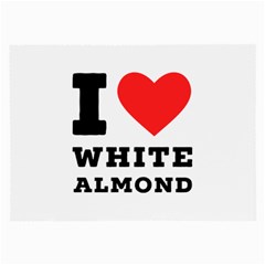 I Love White Almond Large Glasses Cloth (2 Sides) by ilovewhateva