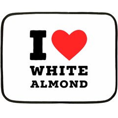 I Love White Almond Fleece Blanket (mini) by ilovewhateva