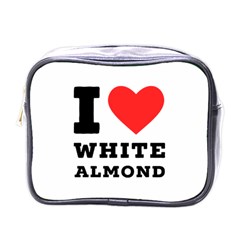 I Love White Almond Mini Toiletries Bag (one Side) by ilovewhateva