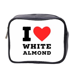 I Love White Almond Mini Toiletries Bag (two Sides) by ilovewhateva