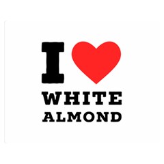 I Love White Almond Two Sides Premium Plush Fleece Blanket (medium) by ilovewhateva