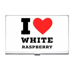 I Love White Raspberry Business Card Holder by ilovewhateva