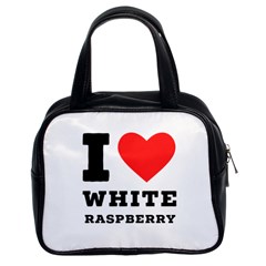 I Love White Raspberry Classic Handbag (two Sides) by ilovewhateva
