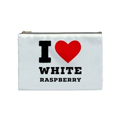 I Love White Raspberry Cosmetic Bag (medium) by ilovewhateva