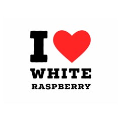 I Love White Raspberry Two Sides Premium Plush Fleece Blanket (extra Small) by ilovewhateva