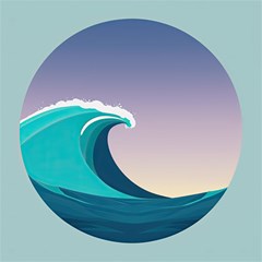 Tsunami Tidal Waves Wave Minimalist Ocean Sea Play Mat (square) by Ravend