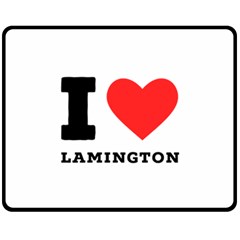 I Love Lamington Fleece Blanket (medium) by ilovewhateva