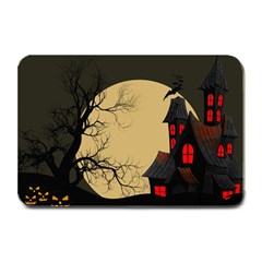 Halloween Moon Haunted House Full Moon Dead Tree Plate Mats