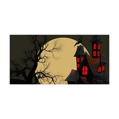 Halloween Moon Haunted House Full Moon Dead Tree Yoga Headband by Ravend