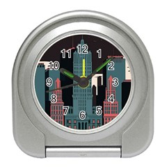 New York City Nyc Skyline Cityscape Travel Alarm Clock