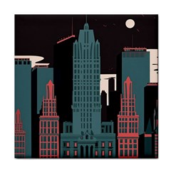 New York City Nyc Skyline Cityscape Face Towel