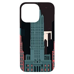 New York City Nyc Skyline Cityscape Iphone 14 Pro Max Black Uv Print Case by Ravend