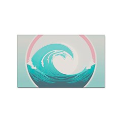 Tidal Wave Ocean Sea Tsunami Wave Minimalist Sticker (rectangular)