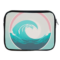 Tidal Wave Ocean Sea Tsunami Wave Minimalist Apple Ipad 2/3/4 Zipper Cases