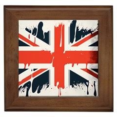 Union Jack England Uk United Kingdom London Framed Tile by Ravend