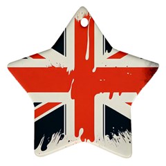 Union Jack England Uk United Kingdom London Star Ornament (two Sides) by Ravend
