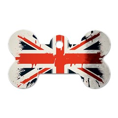 Union Jack England Uk United Kingdom London Dog Tag Bone (one Side) by Ravend