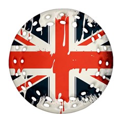 Union Jack England Uk United Kingdom London Ornament (round Filigree)