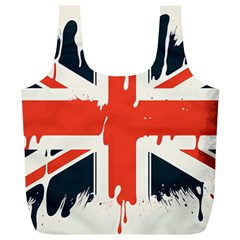 Union Jack England Uk United Kingdom London Full Print Recycle Bag (xl) by Ravend