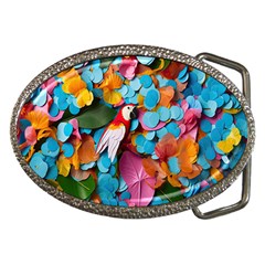 Confetti Tropical Ocean Themed Background Abstract Belt Buckles by Ravend