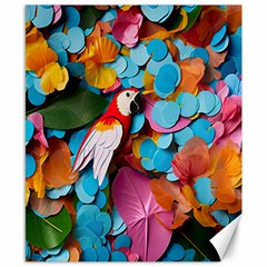 Confetti Tropical Ocean Themed Background Abstract Canvas 8  X 10  by Ravend