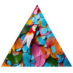 Confetti Tropical Ocean Themed Background Abstract Wooden Puzzle Triangle