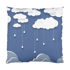 Clouds Rain Paper Raindrops Weather Sky Raining Standard Cushion Case (one Side)