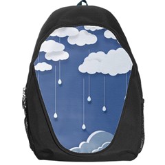 Clouds Rain Paper Raindrops Weather Sky Raining Backpack Bag