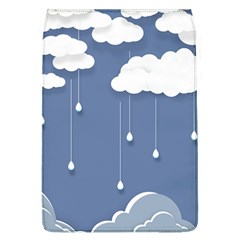 Clouds Rain Paper Raindrops Weather Sky Raining Removable Flap Cover (l)