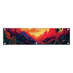 Tropical Landscape Island Background Wallpaper Banner And Sign 4  X 1 