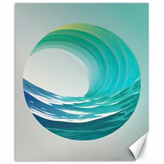 Tsunami Tidal Wave Wave Minimalist Ocean Sea Canvas 20  X 24 