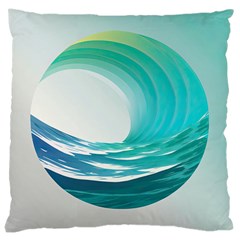 Tsunami Tidal Wave Wave Minimalist Ocean Sea Large Cushion Case (one Side)