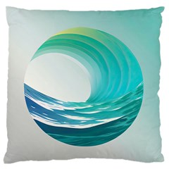 Tsunami Tidal Wave Wave Minimalist Ocean Sea Standard Premium Plush Fleece Cushion Case (one Side)