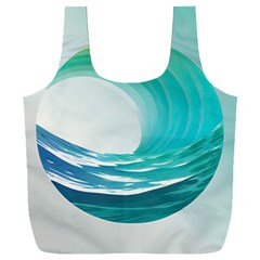 Tsunami Tidal Wave Wave Minimalist Ocean Sea Full Print Recycle Bag (xxl) by Ravend