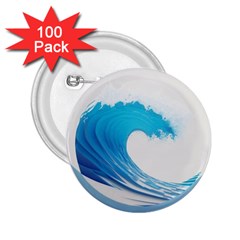 Wave Tsunami Tidal Wave Ocean Sea Water 2 25  Buttons (100 Pack) 