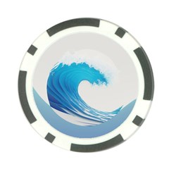 Wave Tsunami Tidal Wave Ocean Sea Water Poker Chip Card Guard by Ravend