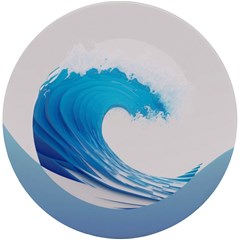 Wave Tsunami Tidal Wave Ocean Sea Water Uv Print Round Tile Coaster