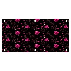 Pink Glowing Flowers Banner And Sign 6  X 3  by Sparkle