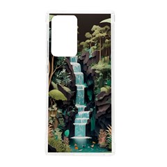 Jungle Tropical Trees Waterfall Plants Papercraft Samsung Galaxy Note 20 Ultra Tpu Uv Case by Ravend