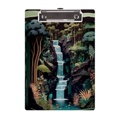 Jungle Tropical Trees Waterfall Plants Papercraft A5 Acrylic Clipboard