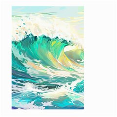 Waves Ocean Sea Tsunami Nautical Painting Large Garden Flag (two Sides) by Ravend