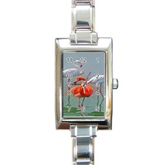 Birds Rectangle Italian Charm Watch