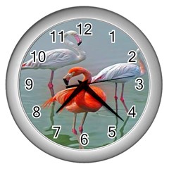 Birds Wall Clock (silver)