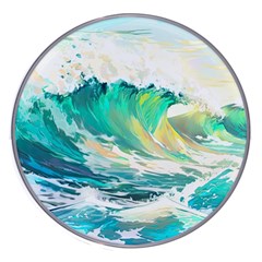 Waves Ocean Sea Tsunami Nautical Painting Wireless Fast Charger(white)