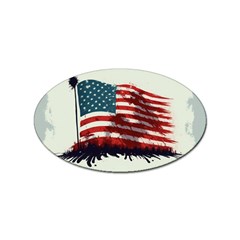 Patriotic Usa United States Flag Old Glory Sticker (oval) by Ravend
