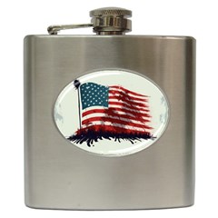 Patriotic Usa United States Flag Old Glory Hip Flask (6 Oz) by Ravend